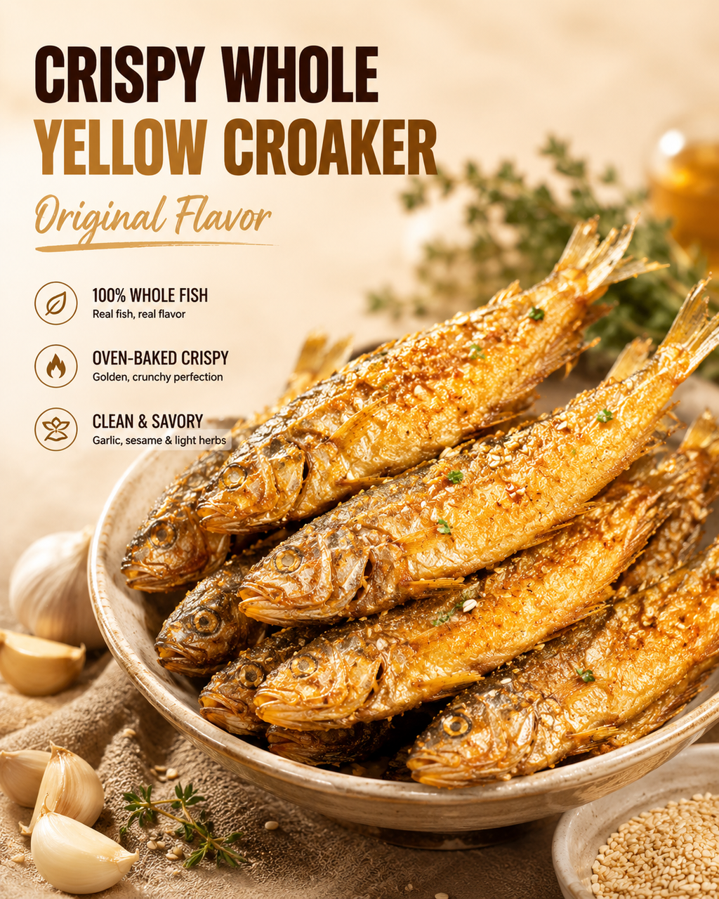 High-protein ready-to-eat deep-sea fish crisps-Lynn