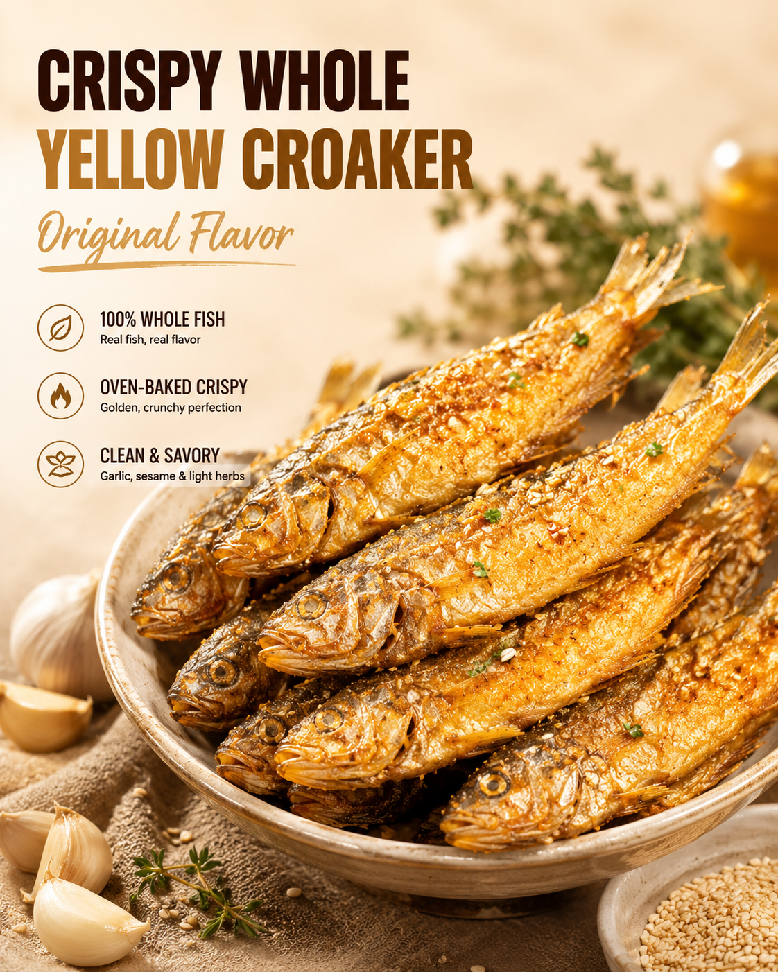 High-protein ready-to-eat deep-sea fish crisps-Lynn