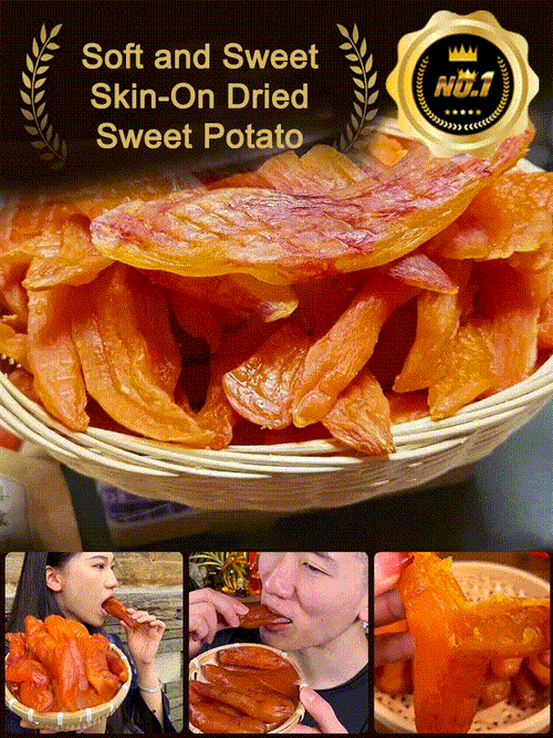 Natural sweet sweet potato chips, rich in fiber. The texture is soft and satisfying-Lynn