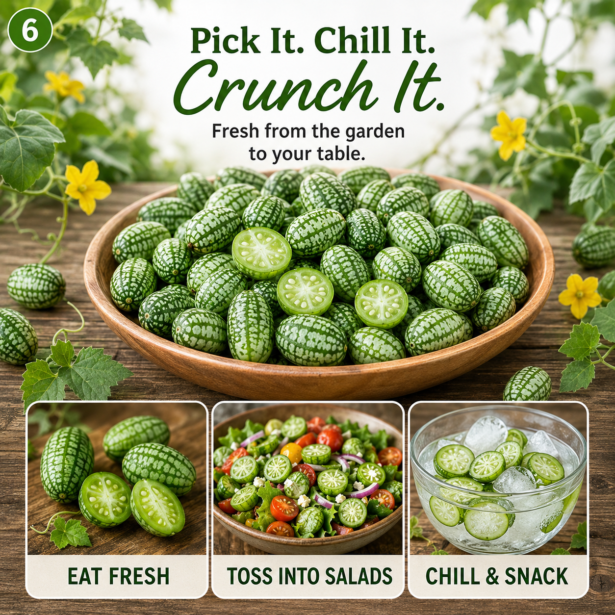 🍉The Tiny “Watermelon” Everyone Will Ask About Easy-to-Grow Cucamelon Seeds for Pots, Patios & Gardens-Lynn