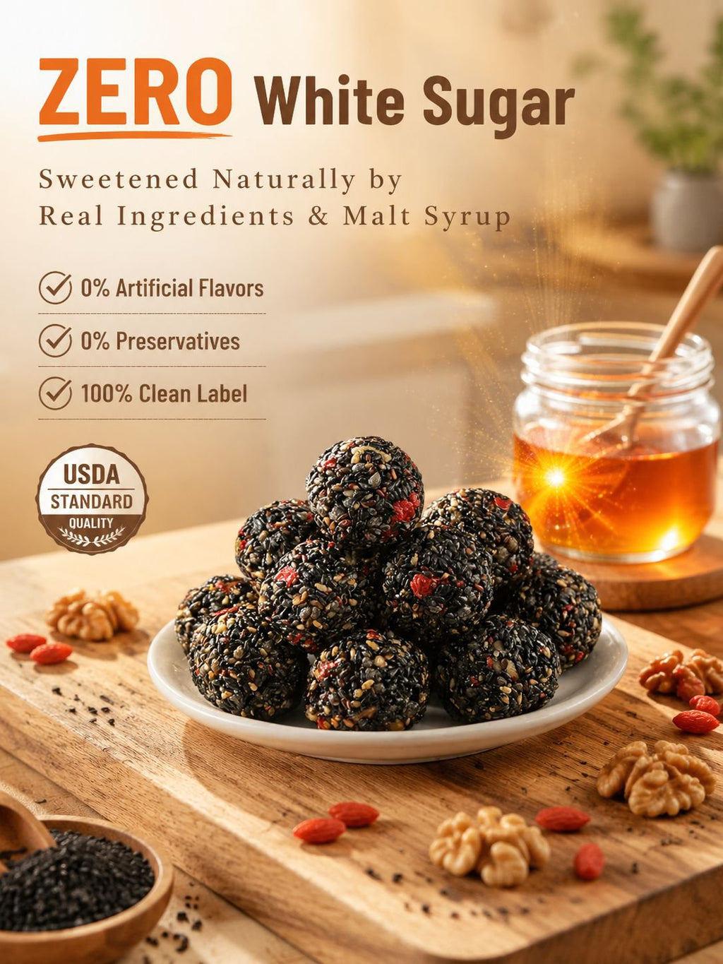 Black Sesame Walnut Date Bites-Lynn