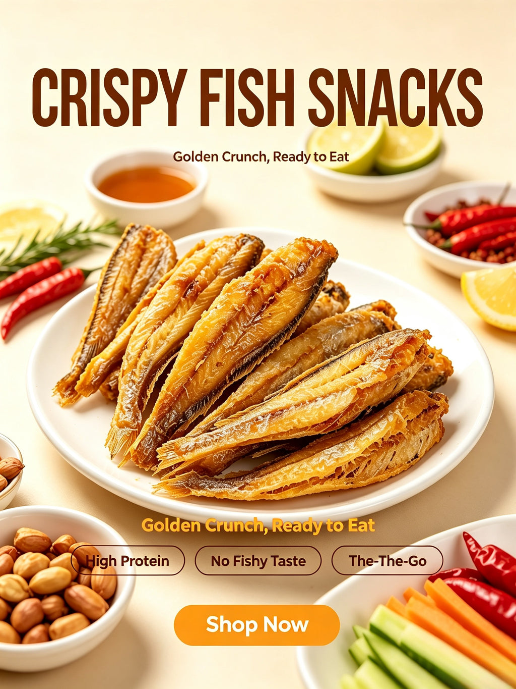 Whole Fish Protein Crisps – Bold, Savory Deep-Sea Crunch-Lynn