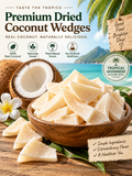 Thick-Cut Coconut Wedges Real Coconut Meat Tropical Snack-JGG