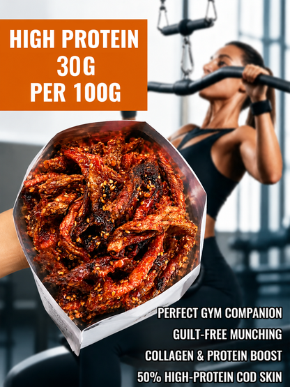 🌶️Premium Crispy Spicy Cod Skin Snack | Crunchy Seafood Chips-Lynn