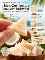 Thick-Cut Coconut Wedges Real Coconut Meat Tropical Snack-JGG