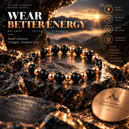 💫3500 gauss magnetic beads with hematite | Adjustable magnetic bracelet | Copper magnetic bracelet-IVY