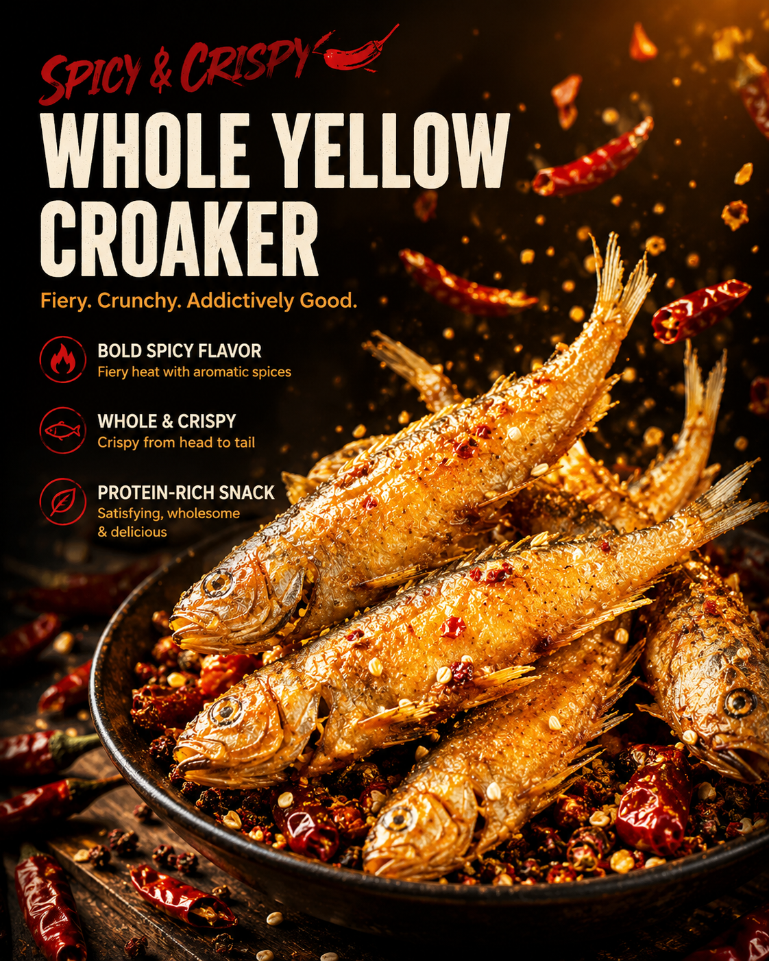 High-protein ready-to-eat deep-sea fish crisps-Lynn