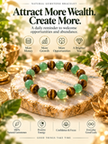 Green Aventurine & Tiger’s Eye Natural Gemstone Bracelet | Healing Crystal Beaded Bracelet for Balance & Confidence