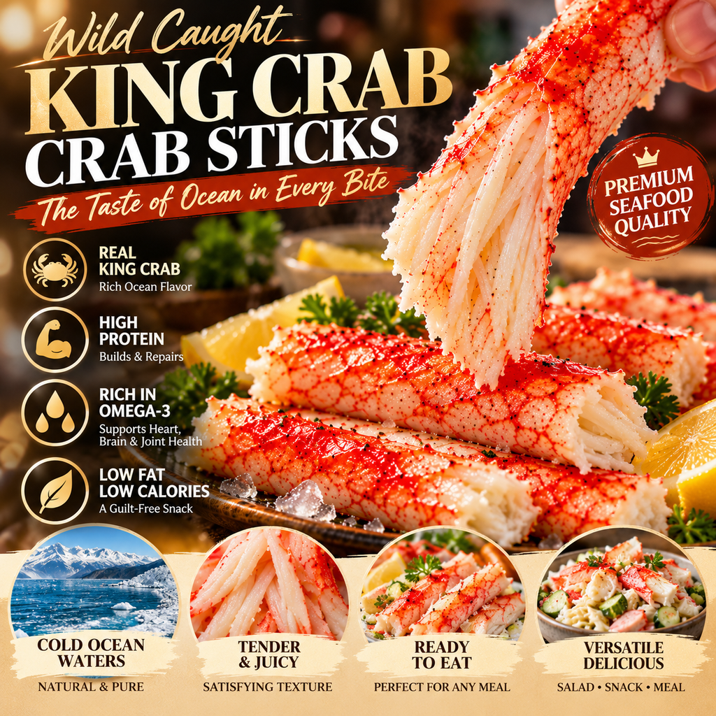 ✨ Alaskan King Crab Meat Sticks – Big, Meaty & Seriously Satisfying-IVY
