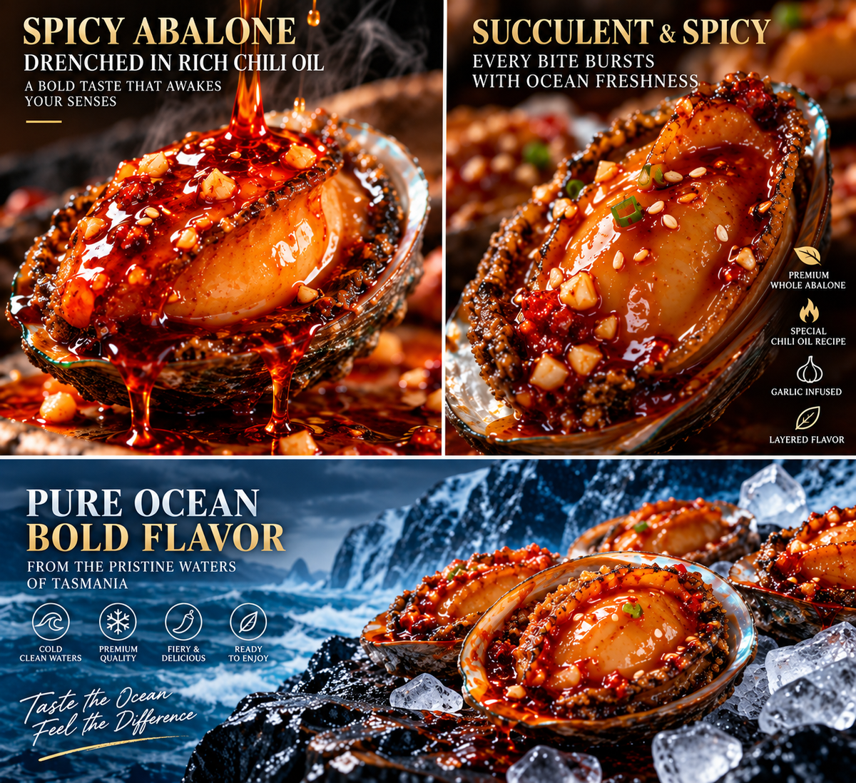 🔥 Spicy Whole Abalone – Tender, Juicy & Packed with Bold Seafood Flavor-IVY