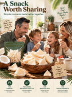 Thick-Cut Coconut Wedges Real Coconut Meat Tropical Snack-JGG
