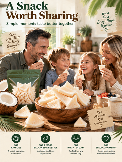 Thick-Cut Coconut Wedges Real Coconut Meat Tropical Snack-JGG