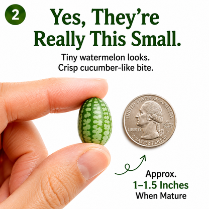 🍉The Tiny “Watermelon” Everyone Will Ask About Easy-to-Grow Cucamelon Seeds for Pots, Patios & Gardens-Lynn