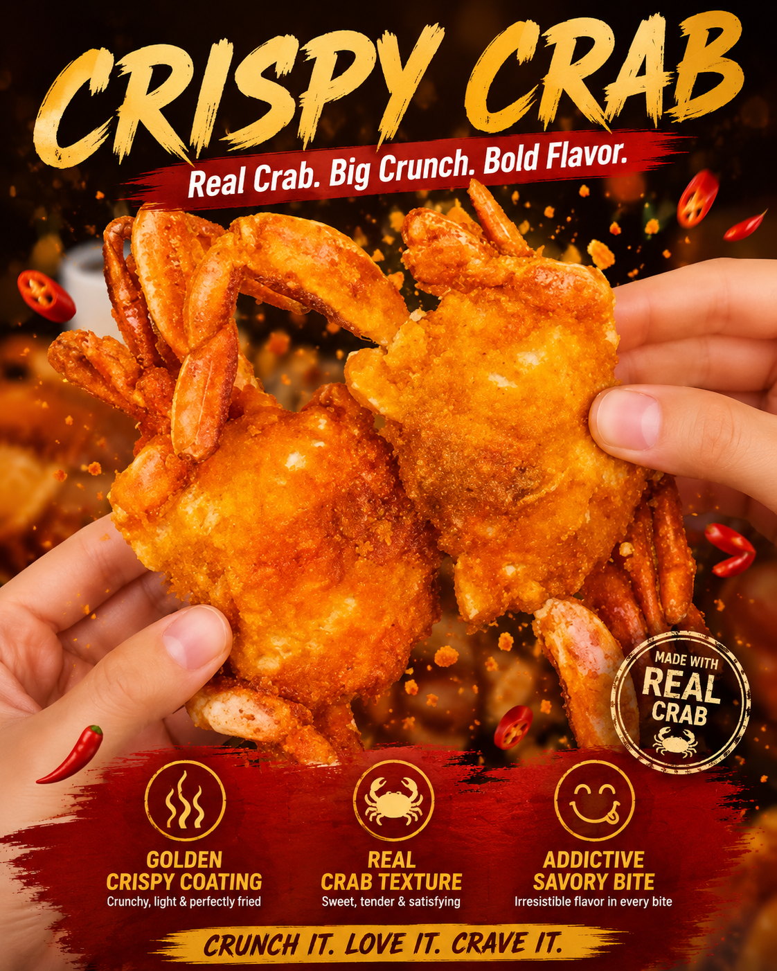 🔥🔥🔥Crispy Snow Crab Snack – Ocean-Fresh Flavor in Every Crunch-Lynn