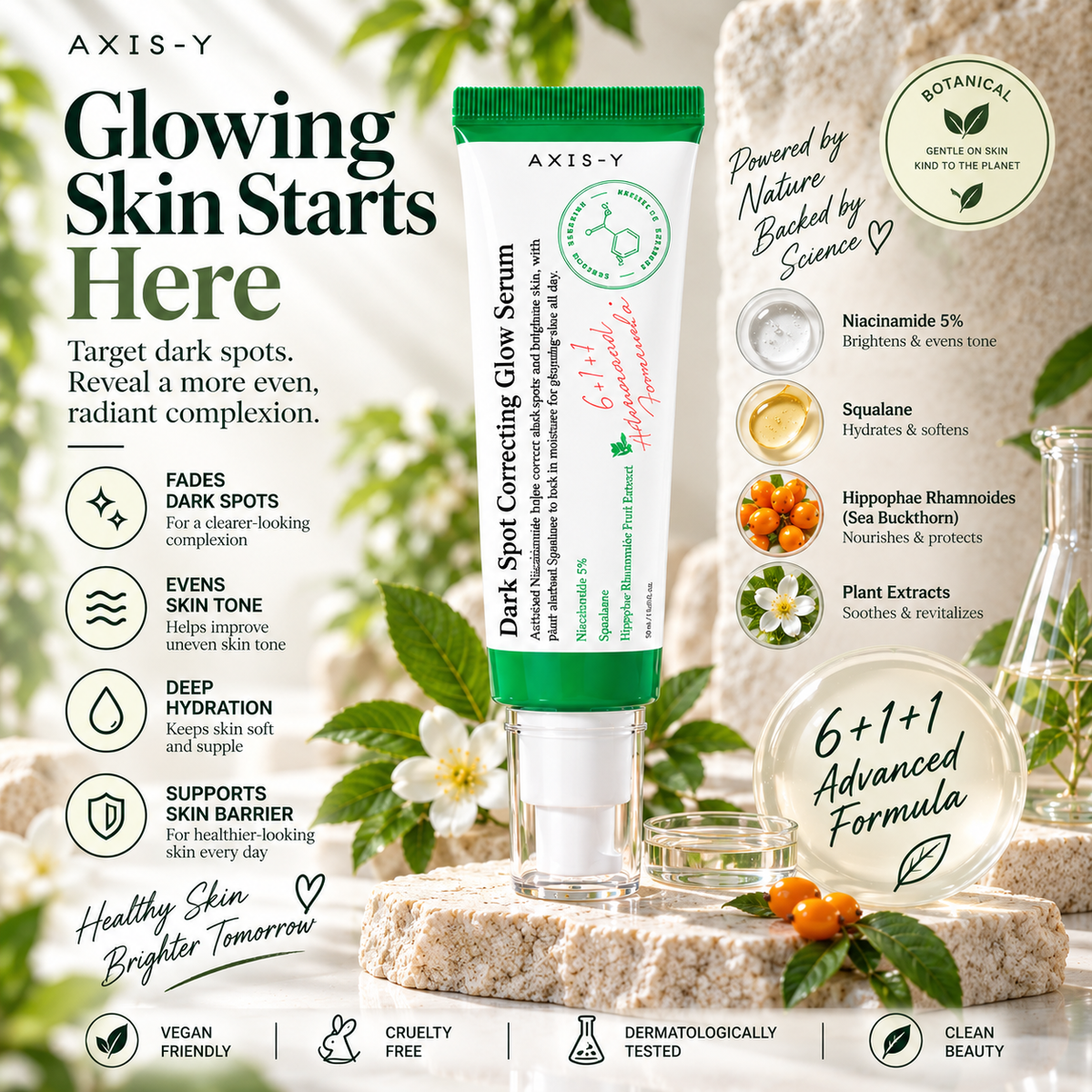 ✨ AXIS-Y Dark Spot Correcting Glow Serum – Fade the Look of Dark Spots & Brighten Uneven Skin Tone-IVY
