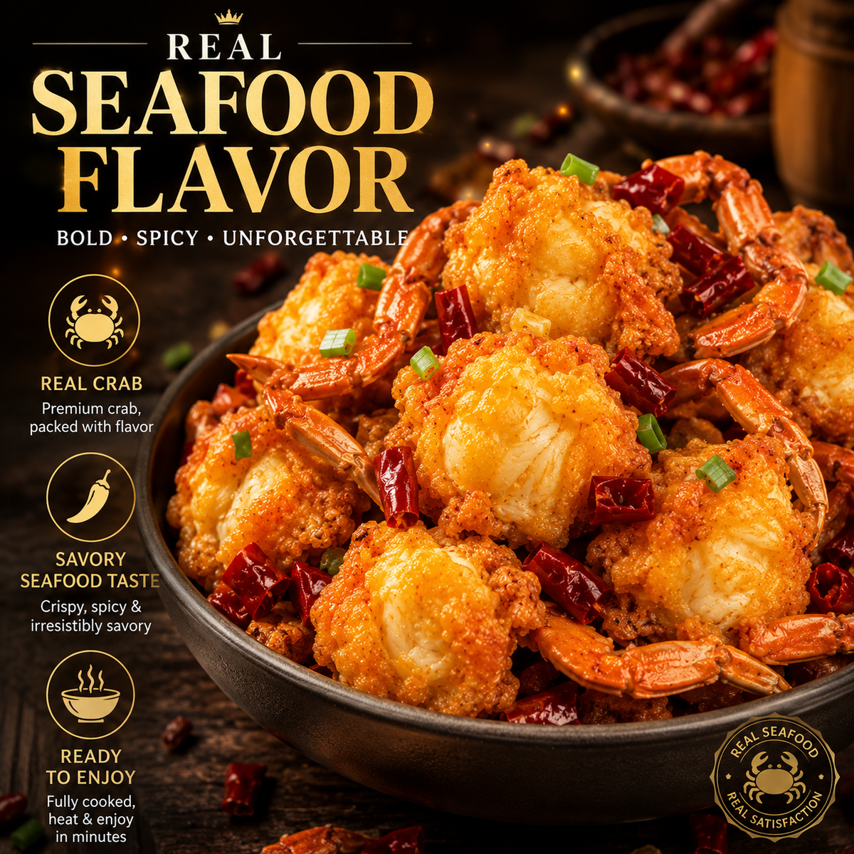🦀Alaskan Snow Crab Ready-to-EatCrispy Crab-Lynn