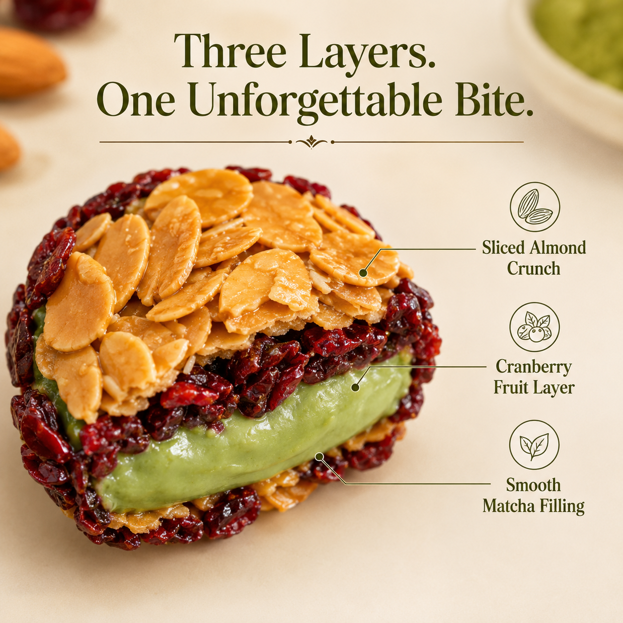 🍒 Cranberry Almond Crisps – Sweet-Tart Fruit Meets Smooth Matcha-Lynn