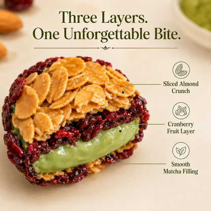 🍒 Cranberry Almond Crisps – Sweet-Tart Fruit Meets Smooth Matcha-Lynn