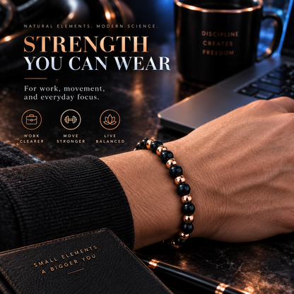 💫3500 gauss magnetic beads with hematite | Adjustable magnetic bracelet | Copper magnetic bracelet-IVY