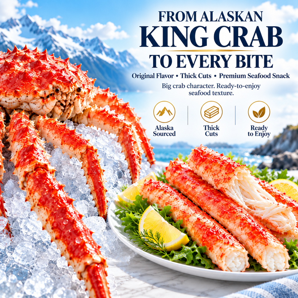 👑 Premium King Crab Meat Sticks – Thick, Flaky & Ready to Enjoy-IVY
