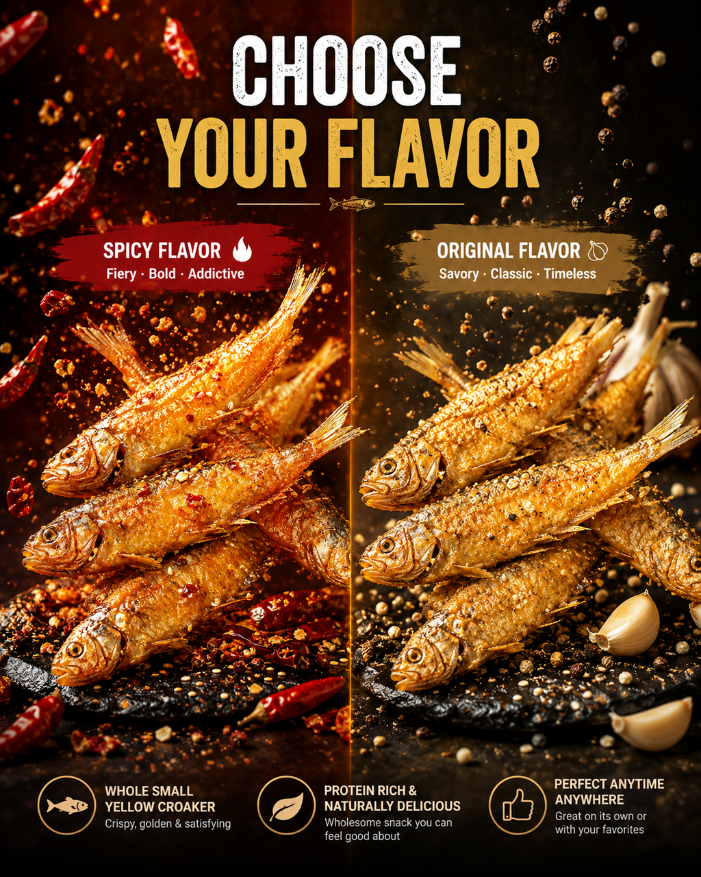 High-protein ready-to-eat deep-sea fish crisps-Lynn