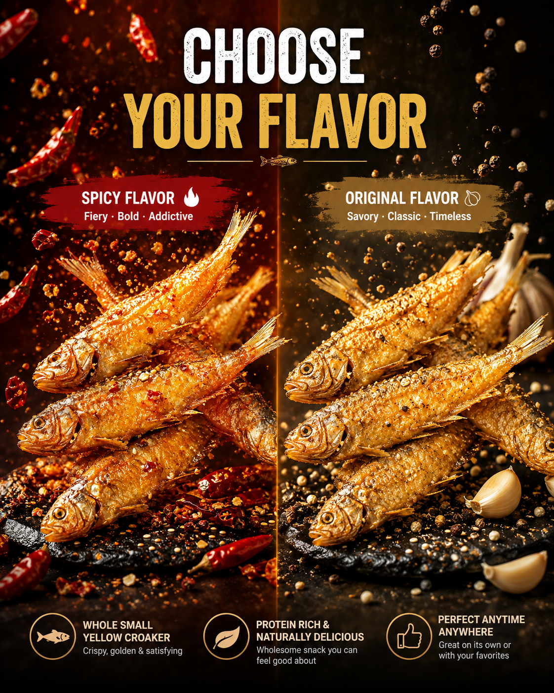 High-protein ready-to-eat deep-sea fish crisps-Lynn
