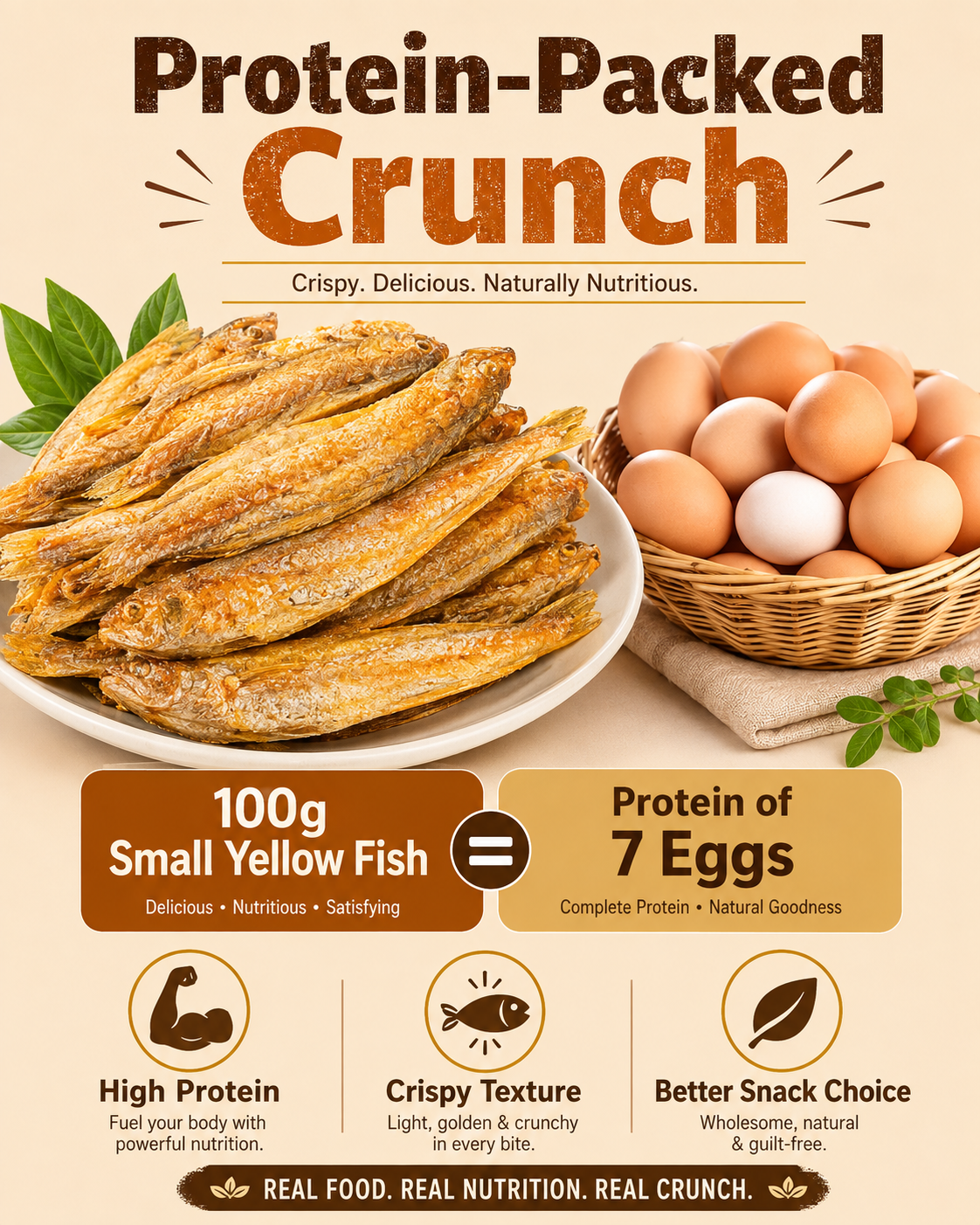 High-protein ready-to-eat deep-sea fish crisps-Lynn