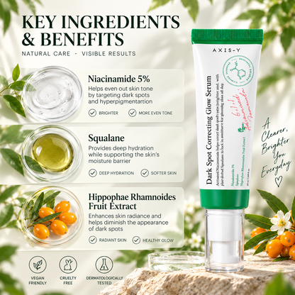 ✨ AXIS-Y Dark Spot Correcting Glow Serum – Fade the Look of Dark Spots & Brighten Uneven Skin Tone-IVY