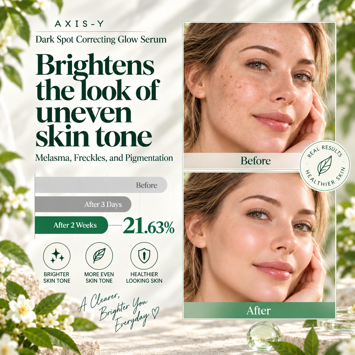 ✨ AXIS-Y Dark Spot Correcting Glow Serum – Fade the Look of Dark Spots & Brighten Uneven Skin Tone-IVY