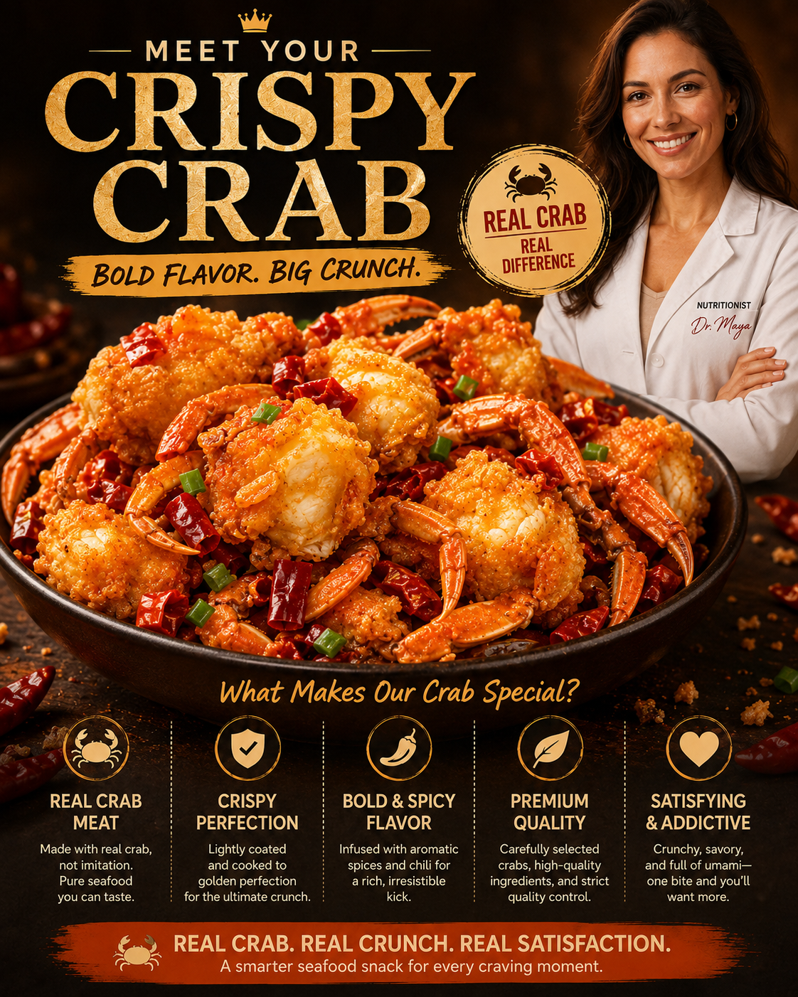 🦀Whole Snow Crab Crunch – Bold, Savory & Seriously Satisfying-Lynn