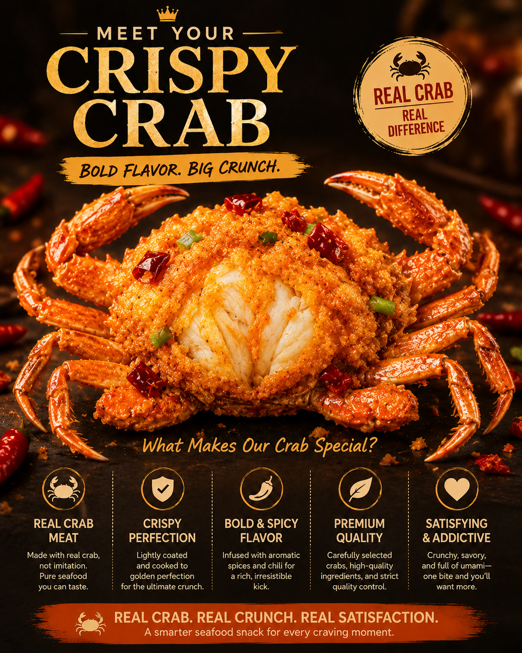 🦀Whole Snow Crab Crunch – Bold, Savory & Seriously Satisfying-Lynn