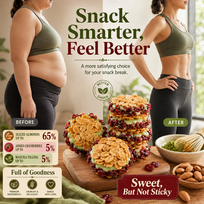 🍒 Cranberry Almond Crisps – Sweet-Tart Fruit Meets Smooth Matcha-Lynn
