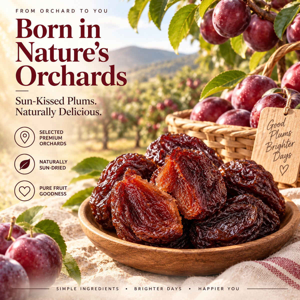 Premium Red Plum Fruit – Naturally Sweet, Tangy & Richly Fruity-IVY