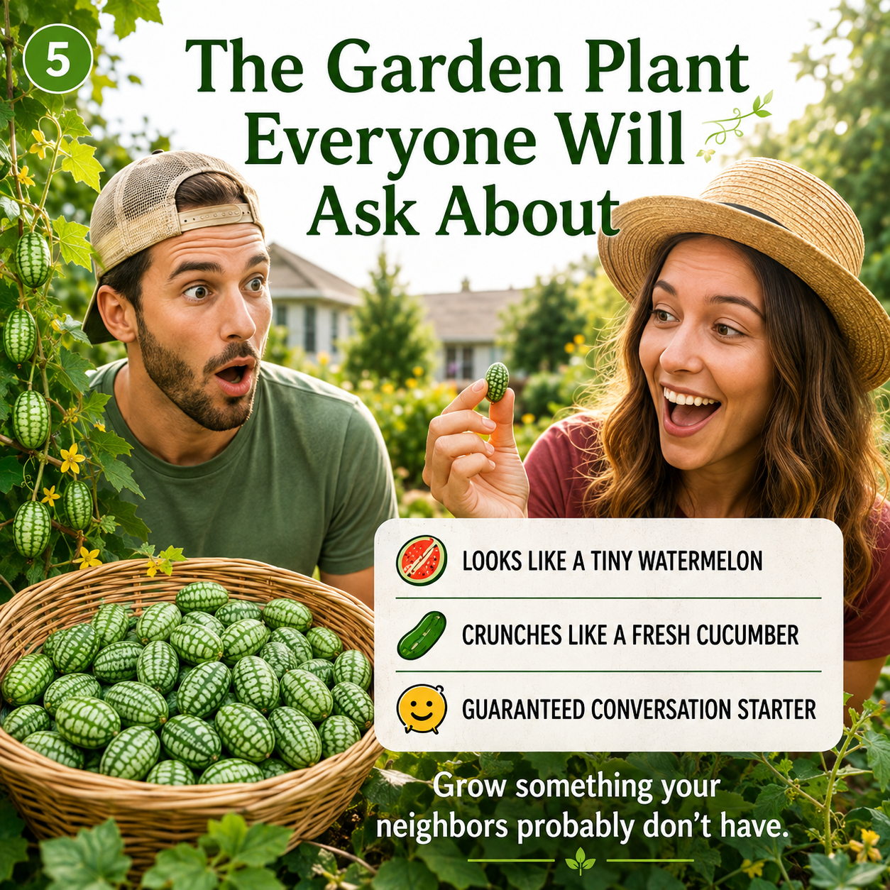 🍉The Tiny “Watermelon” Everyone Will Ask About Easy-to-Grow Cucamelon Seeds for Pots, Patios & Gardens-Lynn
