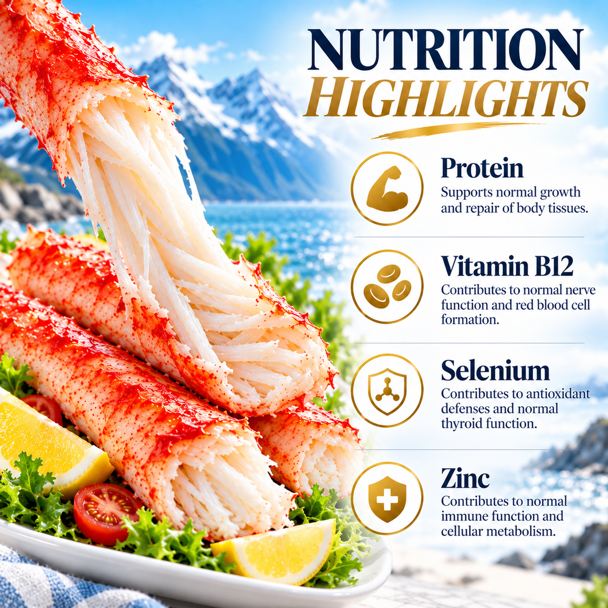 👑 Premium King Crab Meat Sticks – Thick, Flaky & Ready to Enjoy-IVY