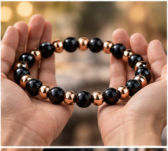 💫3500 gauss magnetic beads with hematite | Adjustable magnetic bracelet | Copper magnetic bracelet-IVY